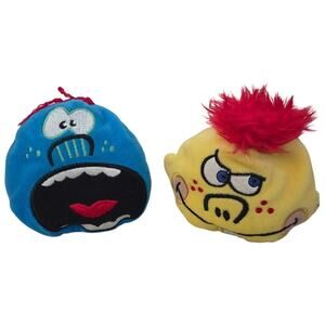 Set 2 Vtg Silly Slammers #39 Fava #41 Benny Big Mouth Beanbag Plush 1998 Works